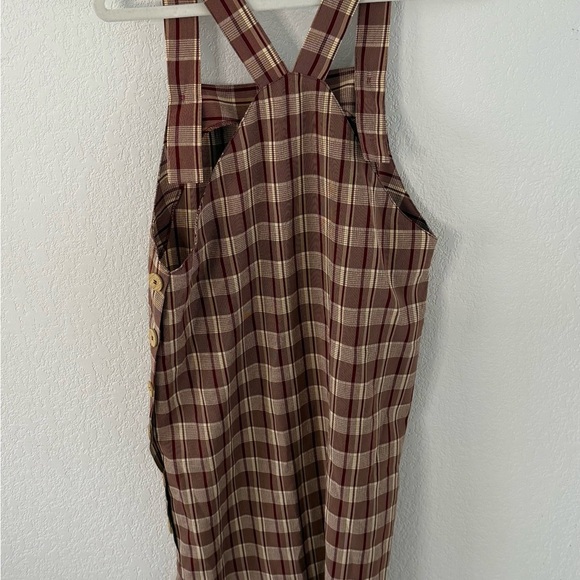 Vintage cosmos Plaid Overall Dress - Picture 3 of 4